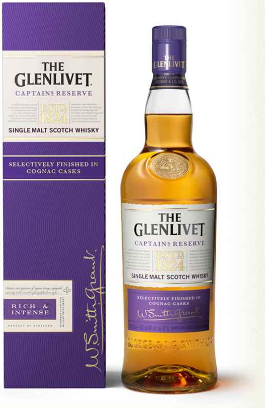 The Glenlivet Scotch Whisky Captain's Reserve Ex-Cognac Cask Finish