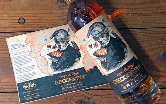 Copper & Kings American Brandy Co. has launched Geogr&phy Bi-Continental Brandewijn